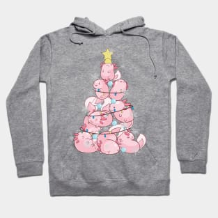 Cute Kawaii Axolotl Christmas Tree Hoodie